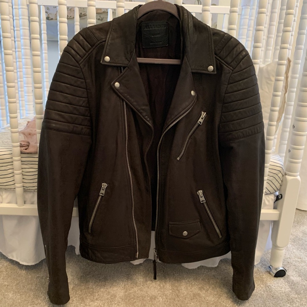 Allsaints Mens Leather Jacket